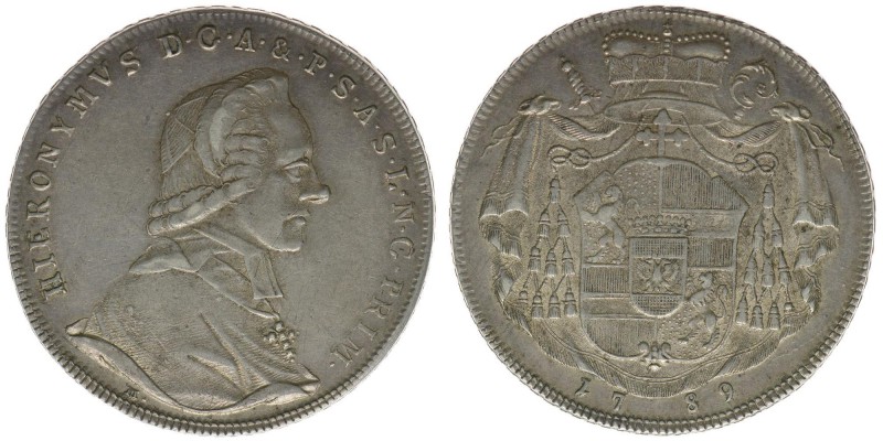 ERZBISTUM SALZBURG Hieronymus Graf Colloredo 1772-1803

Taler 1789
Zöttl 3229, P...