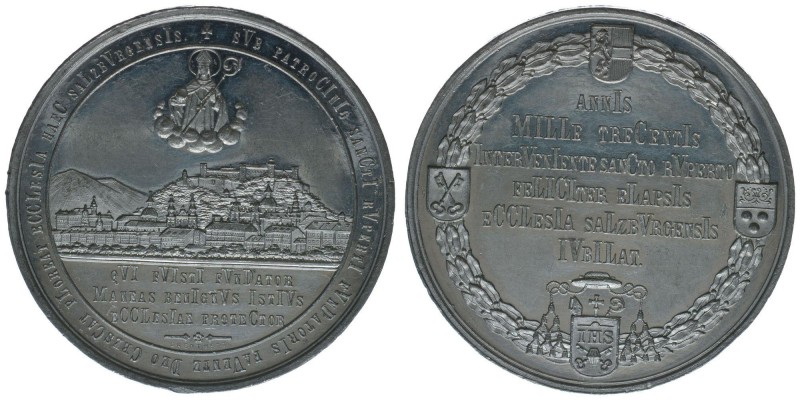 SALZBURG Medaille 1882
auf das 1300jährige Stiftsjubiläum von Drentwett
Zinn, 20...