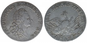 PREUßEN
Friedrich II. 1740-1786
Taler 1775 A
22,02 Gramm, Dav. 2590, ss