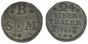 Braunschweig Wolfenbüttel
1/24 Taler 1761

Silber
1.55g
ss+
