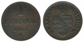 SACHSEN ALTENBURG
1 Pfennig 1865 B
ss