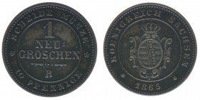 SACHSEN
1 Neu Groschen 1865 B
ss
