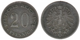 DEUTSCHES REICH
20 Pfennig 1875 G 
ss