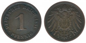 DEUTSCHES REICH
1 Pfennig 1891 D
-ss