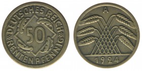 DEUTSCHES REICH
50 Rentenpfennig 1924 A
ss