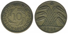 DEUTSCHES REICH
10 Reichspfennig 1931 D
ss