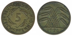 DEUTSCHES REICH
5 Reichspfennig 1926 F
ss