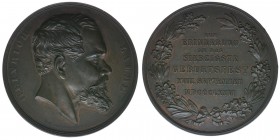 Deutsches Reich
Bronzemedaille 1876 aus Anlass des 70jährigen Geburtstagsfestes
Heinrich Laube, deutscher Schriftsteller

Bronze
71.47g
vz++