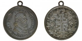 Deutsches Reich
Medaille Turnvater Jahn ohne Jahr
mit Trageöse
5,33 Gramm, selten, ss/vz Kratzer im Avers