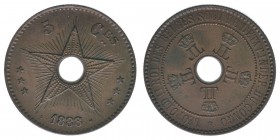 Belgisch-Congo
5 Centimes 1888

Kupfer
10.08g
vz