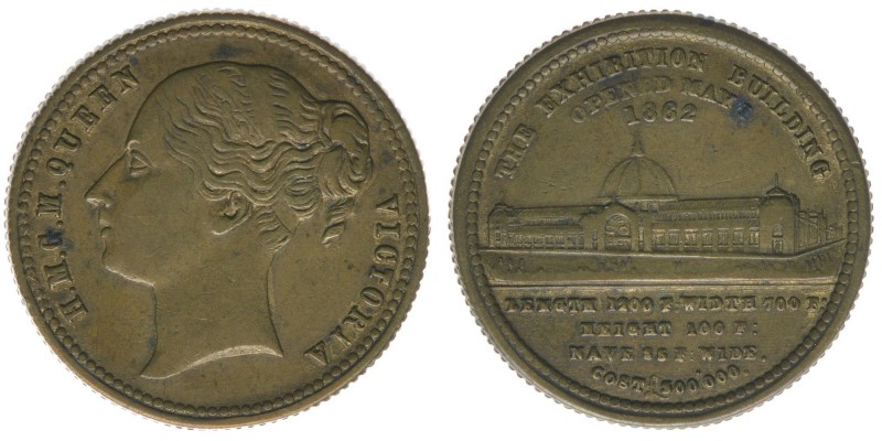 Großbritannien London exhibition building
Medaille 1862

Bronze
4.36g
ss