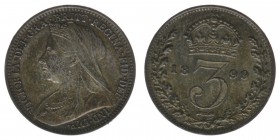 Großbritannien Queen Victoria 1837-1901
3 Pence 189
1.41 Gramm, -vz