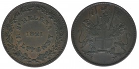 Sankt Helena Queen Victoria
1/2 Penny 1821

Kupfer
9.50g
ss+