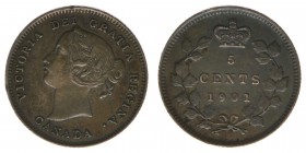Canada Queen Victoria

5 Cents 1901
Kant/Schön 2, 1.15 Gramm, ss/vz