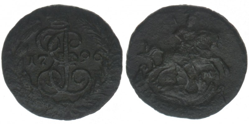 Rußland Peter I. der Große

Poluschka 1790 EM
Ekaterinburg
Bronze, 2.56 Gramm, s...