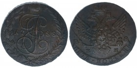 Rußland Katharina II.
5 Kopeken 1788 EM
Kupfer, 51.01 Gramm, -vz