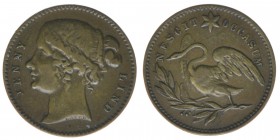 Großbritannien Jenny Lind gaming token
Spielmarke nach 1860

Spielmarke ohne Jahr
Kopf der JENNY LIND nach links / Schwan nach llinks auf Lorbeerzweig...