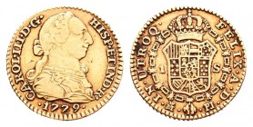 Carlos III (1759-1788). 1 escudo. 1779. Madrid. PJ. (Cal-621). Au. 3,32 g. BC+. Est...110,00.