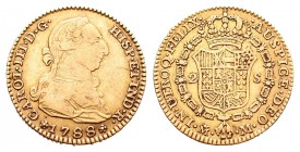Carlos III (1759-1788). 2 escudos. 1788. Madrid. M. (Cal-459). Au. 6,78 g. BC+/MBC-. Est...220,00.