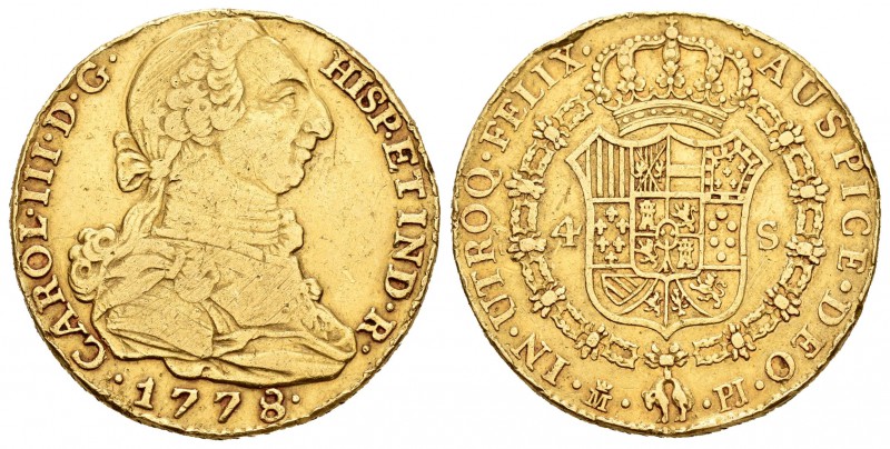 Carlos III (1759-1788). 4 escudos. 1778. Madrid. PJ. (Cal-302). Au. 13,29 g. Est...