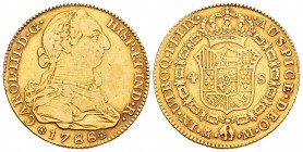 Carlos III (1759-1788). 4 escudos. 1788. Madrid. M. (Cal-315). Au. 13,48 g. BC+/MBC-. Est...375,00.