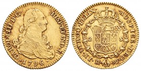 Carlos IV (1788-1808). 2 escudos. 1796. Madrid. MF. (Cal-333). Au. 6,74 g. MBC+. Est...250,00.