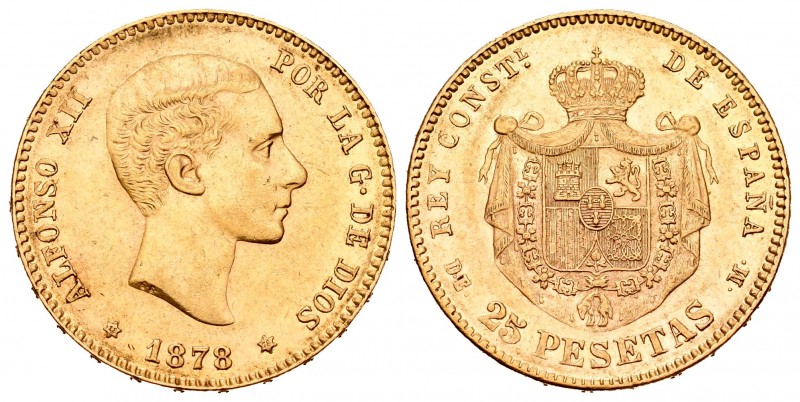 Alfonso XII (1874-1885). 25 pesetas. 1878*18-78. Madrid. DEM. (Cal-4). Au. 8,06 ...