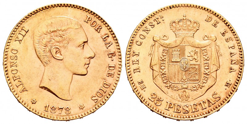 Alfonso XII (1874-1885). 25 pesetas. 1878*18-78. Madrid. EMM. (Cal-6). Au. 8,05 ...