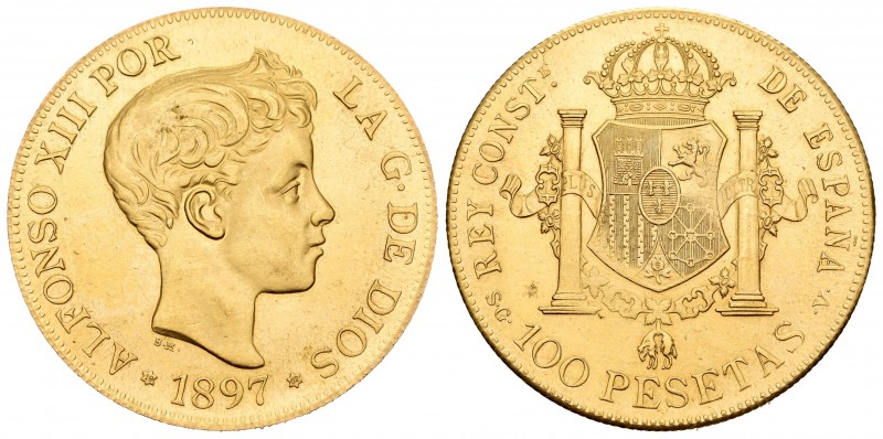 Estado Español (1936-1975). 100 pesetas . 1897*19-62. Madrid. Au. 31,98 g. Repro...