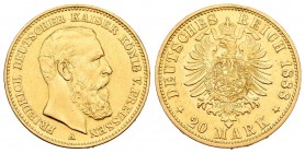 Alemania. Prussia. Federico III. 20 marcos. 1888. Berlín. A. (Km-515). (Fr-3828). Au. 7,94 g. EBC-. Est...230,00.