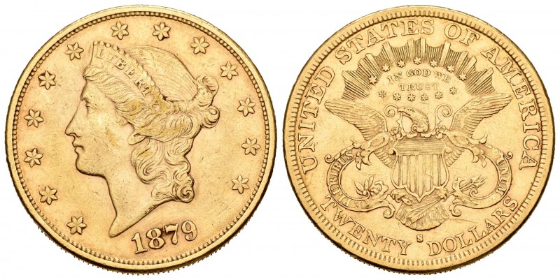 Estados Unidos. 20 dollars. 1879. San Francisco. S. (Km-74.3). (Fried-178). Au. ...