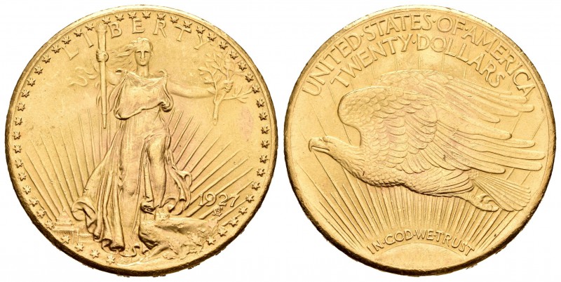 Estados Unidos. 20 dollars. 1927. Philadelphia. (Km-131). (Fried-185). Au. 33,45...