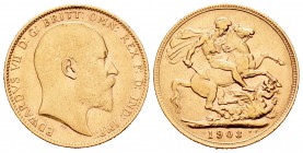 Gran Bretaña. Eduardo VII. 1 soberano. 1903. (Km-805). (Fried-400). Au. 7,96 g. MBC+. Est...220,00.