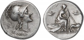 Roman - Republic - Anonymous
Denarius, 115-114 BC, X ROMA, RCV 164, RSC 176, 3.94g, Almost Extremely Fine