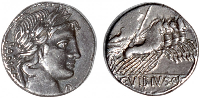 Roman - Republic - C. Vibius C.f. Pansa
Denarius, 90 BC, C VIBIVS C F/PANSA, RC...