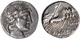 Roman - Republic - C. Vibius C.f. Pansa
Denarius, 90 BC, C VIBIVS C F/PANSA, RCV 242, RSC Vibia 1-2F, 3.81g, Almost Very Fine