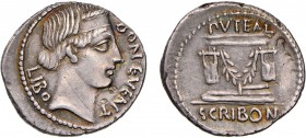 Roman - Republic - L. Scribonius Libo
Denarius, 62 BC, BOM EVENT LIBO/PVTEAL SCRIBON, RCV 367, RSC Scribonia 8-8b, 3.97g, Choice Very Fine
