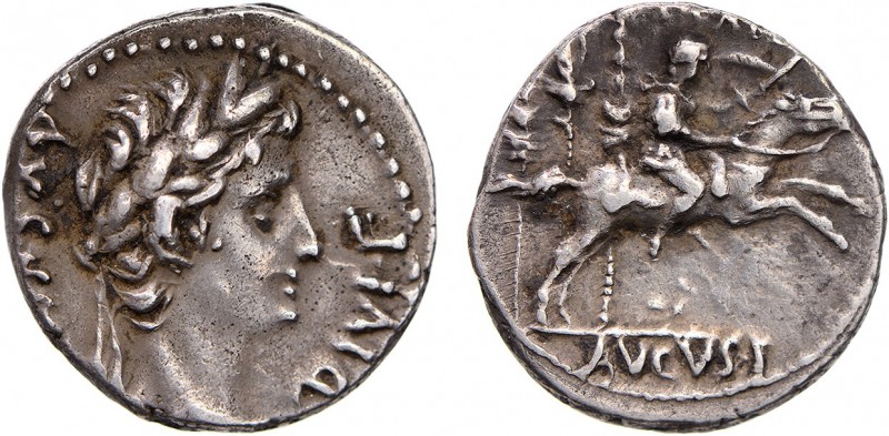 Roman - Augustus (27 BC-14 AD)
Denarius, C CAES AVGVS F, Rare, RCV 1596, RIC 19...