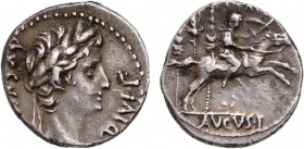 Roman - Augustus (27 BC-14 AD)
Denarius, C CAES AVGVS F, Rare, RCV 1596, RIC 199, RSC 40 (Lugdunum, 8-7 a.C.), 3.76g, Almost Very Fine