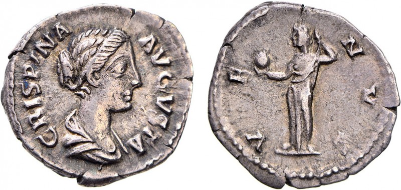 Roman - Crispina
Denarius, VENVS, RCV 6002, RIC 286a, RSC 35 (Rome, 180-182), 2...