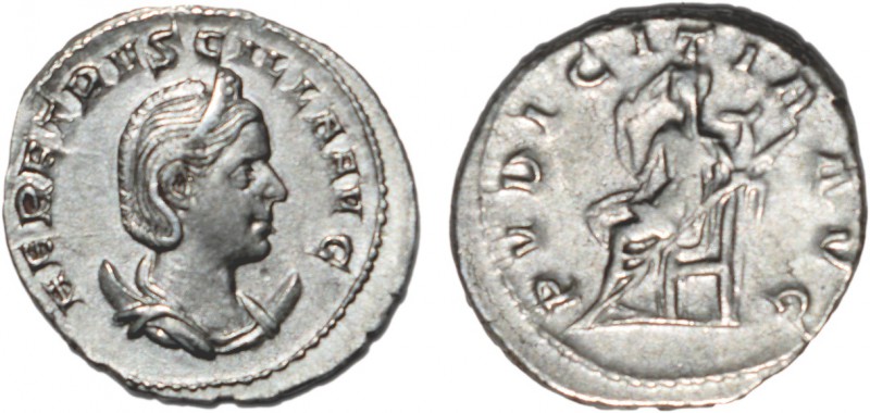 Roman - Herennia Etruscilla
Antoninianus, Silver, PVDICITIA AVG, RCV 9495, RIC ...