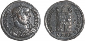 Roman - Licinius (308-324)
Follis, Billon, PROVIDEN TIAE AVGG, S HB (exergue), A (field), RCV 15268, RIC VII 48 (Heraclea, 317-318), 2.37g, Almost Ex...