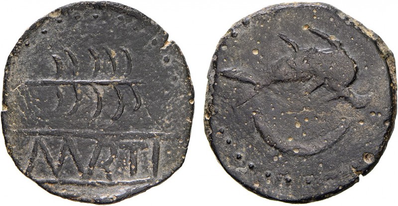 Ibero-Roman - Murtilis
Semisse, 120-50 BC, Mértola, MVRTI, Extremely Rare, G.03...