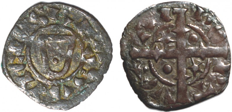 Portugal - D. Sancho II (1223-1248)
Dinheiro, REX SANCIVS/PO RT VG AL, G.17.01,...