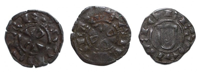 Portugal - D. Sancho II (1223-1248)
Lot (3 Coins) - Dinheiros - G.06.01, 0.71g,...