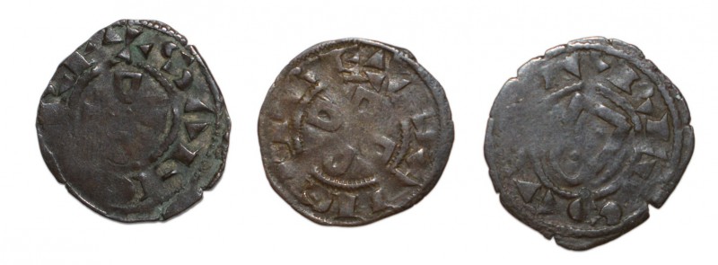 Portugal - D. Sancho II (1223-1248)
Lot (3 Coins) - Dinheiros - G.06.03, 0.85g;...