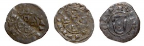Portugal - D. Sancho II (1223-1248)
Lot (3 Coins) - Dinheiros - G.08.07, 0.69g, Good; G.16.01, 1.16g, Good; G.24.01, 0.78g, Good/Very Good