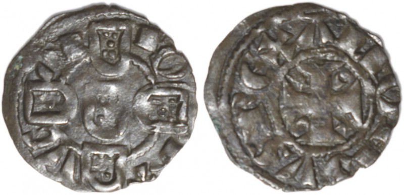 Portugal - D. Afonso III (1248-1279)
Dinheiro, AL FONSVS REX/PO RT VG AL, G.02....