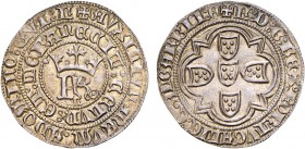 Portugal - D. Fernando I (1367-1383)
Silver - Real, FR, L center, reverse legend separated by two annulets, G.87.01.t.var/n, 3.54g, Mint State