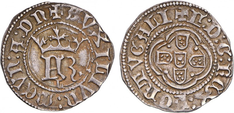 Portugal - D. Fernando I (1367-1383)
Silver - Meio Real, FR, L, Lisbon, Extreme...